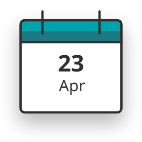 calendar date says 23rd of April