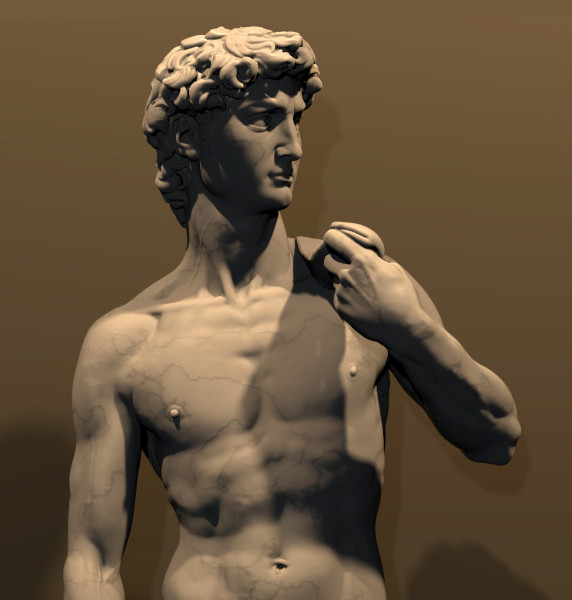 Image of 3D scan of statue